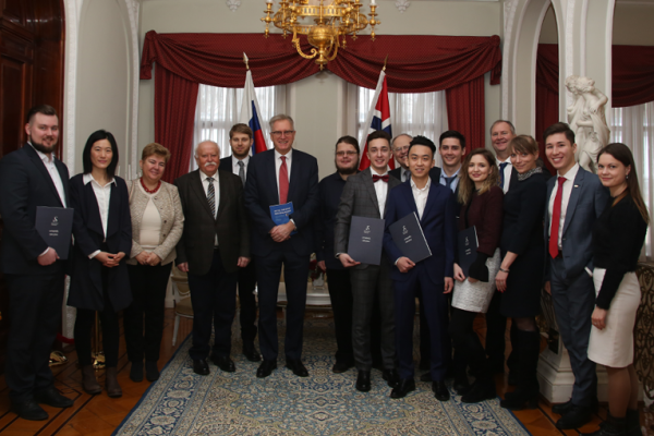 Gubkin University students received diplomas at the Embassy of the Kingdom of Norway on the occasion of the graduation Gubkin University students received diplomas at the Embassy of the Kingdom of Norway on the occasion of the graduation